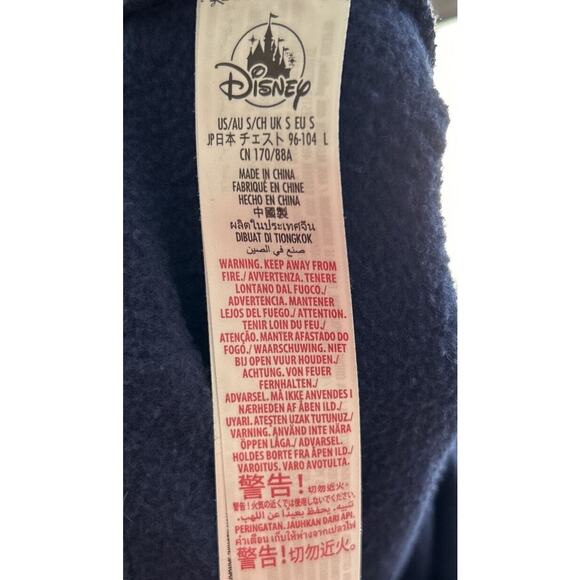 Disney Mickey Mouse Hoodie Men Size Small Full Zip Navy Sweatshirt - Picture 7 of 8